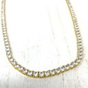 BLING giant CZ tennis necklace statement piece Gold Photo 4