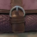 ee:some Elizabeth Arden Wristlet Women's Snakeskin Style Purple Snap Closure Photo 4