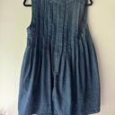 Denim Tie Romper Blue Photo 2