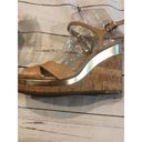 Antonio Melani  Beige Cork Heels Platforms Wedge 9.5 tan Leather Photo 3