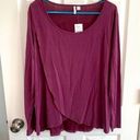 Cato NWT‎  burgundy long sleeve athleisure top 14/16 Photo 0