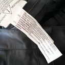 ZARA  Faux Vegan Leather Straight Leg Mid Rise Front Seam Solid Black Pants S Photo 2