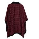 Lemoda Red & Black Poncho(Size One Size ) Photo 1