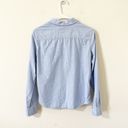 Tommy Hilfiger  Blue Button Down Business Casual Long Sleeve Blouse Size 6 Photo 2