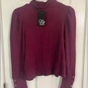 Chaser NWT  waffle knit long sleeve puff sleeve shirt size small Photo 0