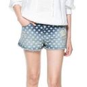 ZARA  Trafaluc Distressed Denim polka dot shorts, NWT Photo 0