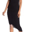 Cinq à Sept Cinq a Sept Cora women’s black asymmetrical ruched midi dress XS extra small Photo 15