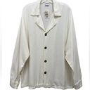 CP Shades NWT  Blouse Button Up Long Sleeves Ivory Cream Size M Photo 0