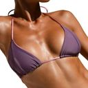 Revolve NWT  VDM The Label Marley Reversible Metallic Mauve Purple Bikini Top XS Photo 1