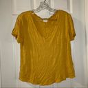 Full Tilt Essentials by  Mustard Yellow V Neck Short Sleeve Tee XL Photo 0