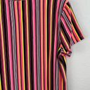 Brooks Bobbie  Multi-Color Knee Length Rainbow Striped T-Shirt Shift Dress XL Photo 10