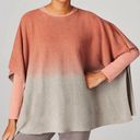 J Jill Purejill Poncho‎ Sweater. One Size. Dip dyed. Peachy gray. Orange Photo 7