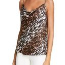 L'Agence  Kay Leopard Animal Print Silk Satin Drape Neck Womens Size S Camisole Photo 0