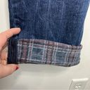 Lane Bryant  mid rise boyfriend jeans plaid cuff size 22 Photo 1