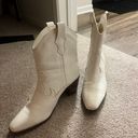 White Cowgirl Booties Size 8 Photo 0