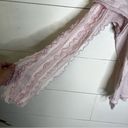 Free People On Your Sleeve Light Pink Ruffle Layered Look Knit Top Photo 5