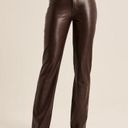 Abercrombie & Fitch  90s Straight Ultra High Rise Vegan Leather Pants Size 27 (4) Photo 0