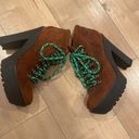 Polo  Ralph Lauren Helene Oiled Suede Platform Hiking Boots EU 38 / US 8 Photo 3