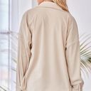 By Together  Basic Cream Tortoise Button Down Oversized Corduroy Shacket Sz Sm Photo 1