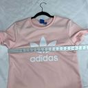 Adidas  Pale Pink Trefoil Logo Short Sleeve Shirt Dress Sz XS Women’s Photo 4