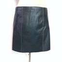 Vince  Bicolor lambskin leather mini skirt Photo 2