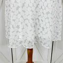 Calvin Klein  Polkadot Chiffon Sleeveless Tent Swing Dress White Grey Size 8 Photo 5