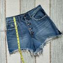 Abercrombie & Fitch  Natural Rise High Waisted Cut-Off Denim Shorts Women’s 26/ 2 Photo 3