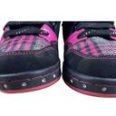 Q Factor Y2K 90s Rave Black Pink Plaid Front High Top Jewel Skater Sneakers 6 Photo 3