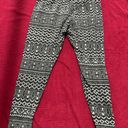 Terra & Sky 0X 14W  Winter Knitted Black Tribal Leggings Photo 1