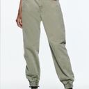 ZARA  The Mercer Jogger Pants Jeans Size Medium Khaki Cotton Photo 0