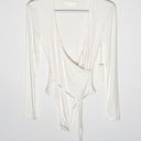 Capulet  Prima white ribbed long sleeve bodysuit size S Photo 4