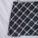 ZARA  Black White Tweed Low Rise Mini Skirt size XL Photo 1