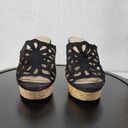 Charles by Charles David  April Women Sandals Size 7 Black Cutout Cork Platform Photo 10