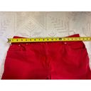 Ruby Rd  Sz 12 Red Denim Jeans 5-Pocket Mid-Rise Straight Leg Elastic Waist Photo 5