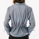 Zyia NWT  Active Drawstrings Lightweight Windbreaker Blue Gray Women’s Large New Photo 4