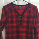 CHAPS  by Ralph Lauren Red  Long Sleeve Top Size M #6873 Photo 2