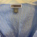 Nordstrom Chealsea28 Ruffled Smocked Blue & White Stripe Top  Photo 4