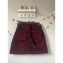 DL1961  Red Velvet Criss Cross Mini Skirt Photo 3