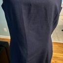 Oleg Cassini Vintage  Sleeveless Sheath Navy Blue Dress Photo 6