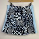 J. McLaughlin  Palm Spring Patchwork Classic Golf Tennis Skort Skirt Shorts Blue M Photo 0