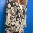 Kensington Square vintage black and white geometric print blazer Size L Photo 0