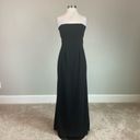 AQUA Women's Formal Dress by  Size 8 Black Crepe Strapless Cutout Evening Gown Photo 1