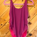 Red Carter  Indian summer side knot back scoop reversible one piece swimsuit NWT Photo 0