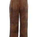 Chico's NWT  Faux Suede Wide Crop in Worn Luggage Brown Stretch Pants 0 / 4 Photo 0