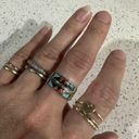 Amazing Unique Vintage Inlaid ZUNI JRB Sterling Silver Ring Nice Design Photo 3