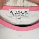 Wildfox NWT Wild Fox White Pink Graphic Thinking About The Gym T-Shirt Women's Medium Photo 1