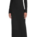 STAUD Humboldt Satin Lapel Gown Maxi Dress in Black Size M New w/Tag Retail $465 Photo 2