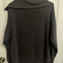 Aerie Women’s size XS Grey Down-To-Earth Quarter Zip Oversized Pullover Sweater Photo 4