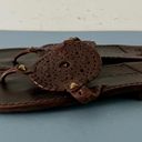 Jack Rogers Georgica Studded Brown Leather Slip On Thong Sandals Photo 2