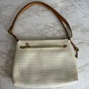  Kinley Crossbody Bag Purse in White and Camel Fossil Cow Hide and black Photo 6